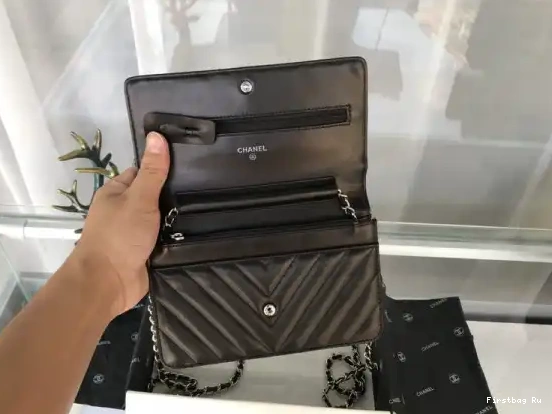 First Bag Ru Lambskin Gold Silver Flap With   CHANEL Bag Hardware 0621